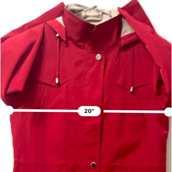 Portrait Women's Red Jacket Coat Adjustable with Pockets Size M - Picture 6 of 13